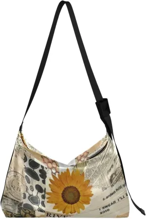 Vintage Collage Poster Adults Travel Crossbody Bags Beauty Women Shoulder Bags Travel Purses