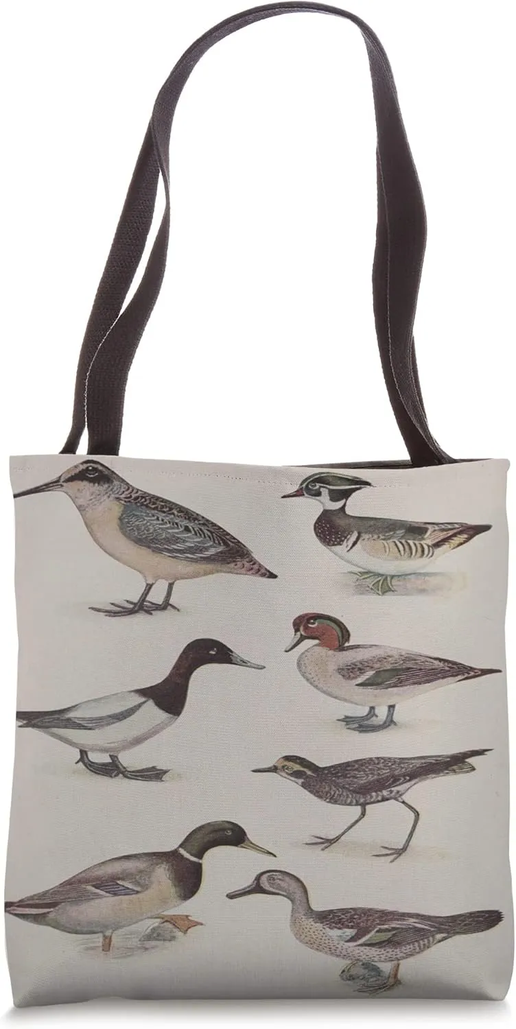 Vintage Marshland Ducks & Wader Birds Illustration (1923) Tote Bag