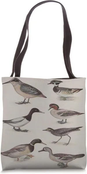 Vintage Marshland Ducks & Wader Birds Illustration (1923) Tote Bag