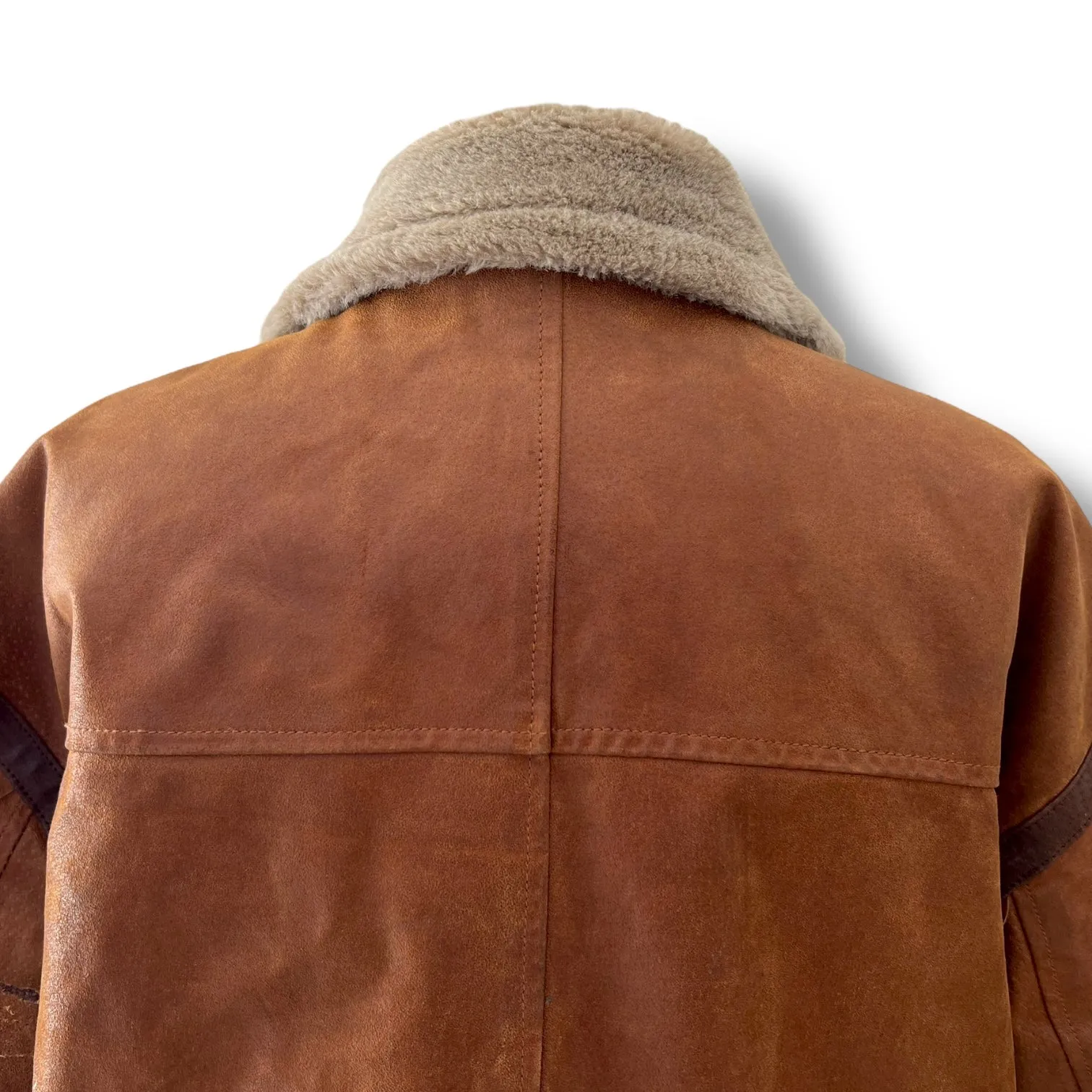 Vintage Shearling-Lined Suede Jacket
