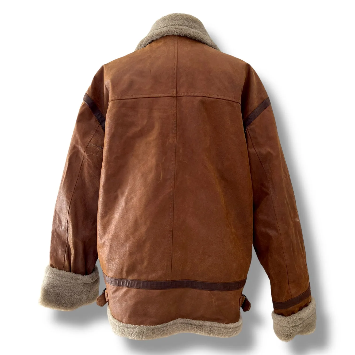 Vintage Shearling-Lined Suede Jacket