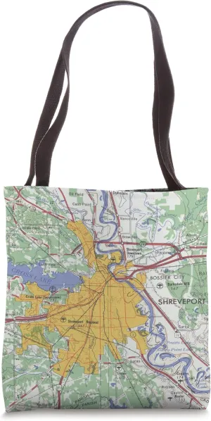 Vintage Shreveport LA Map (1974) Tote Bag