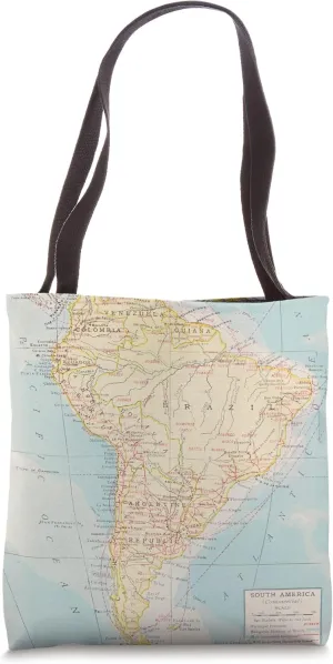 Vintage South America Agricultural Map (1924) Tote Bag