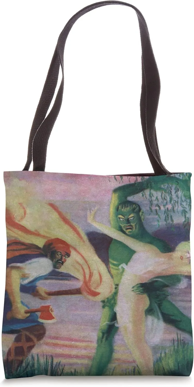 Vintage Swamp Monster Illustration (1926) Tote Bag
