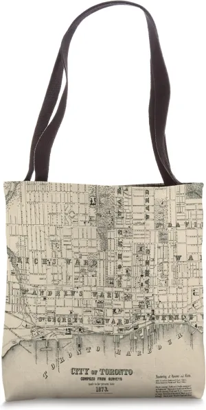Vintage Toronto Canada Map (1873) Tote Bag