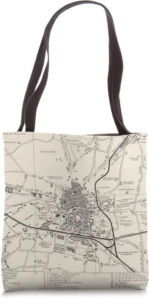 Vintage Vitoria-Gasteiz Spain Map (1943) Tote Bag