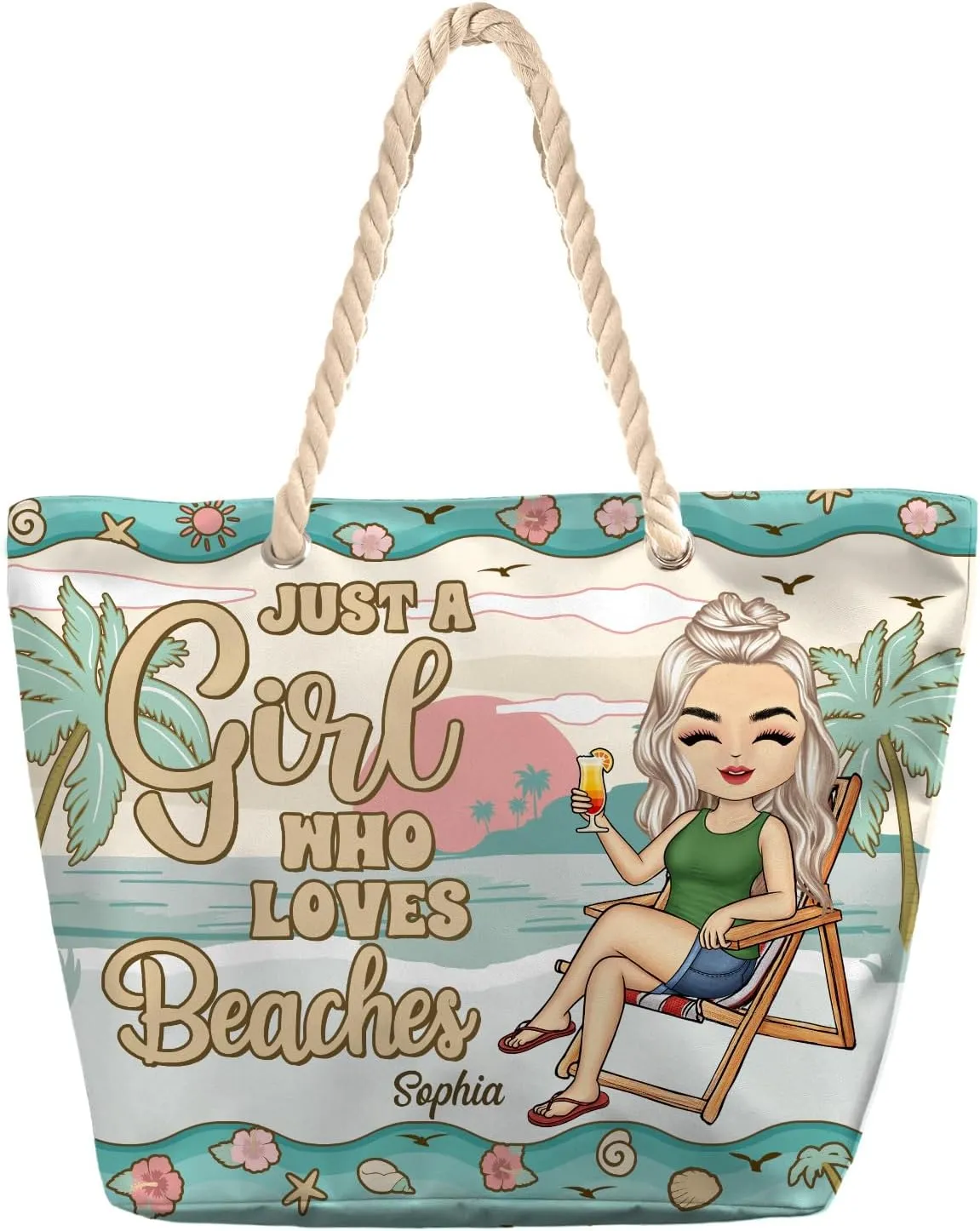 WANDER PRINTS Personalized Beach Bag - Gift for Bestie