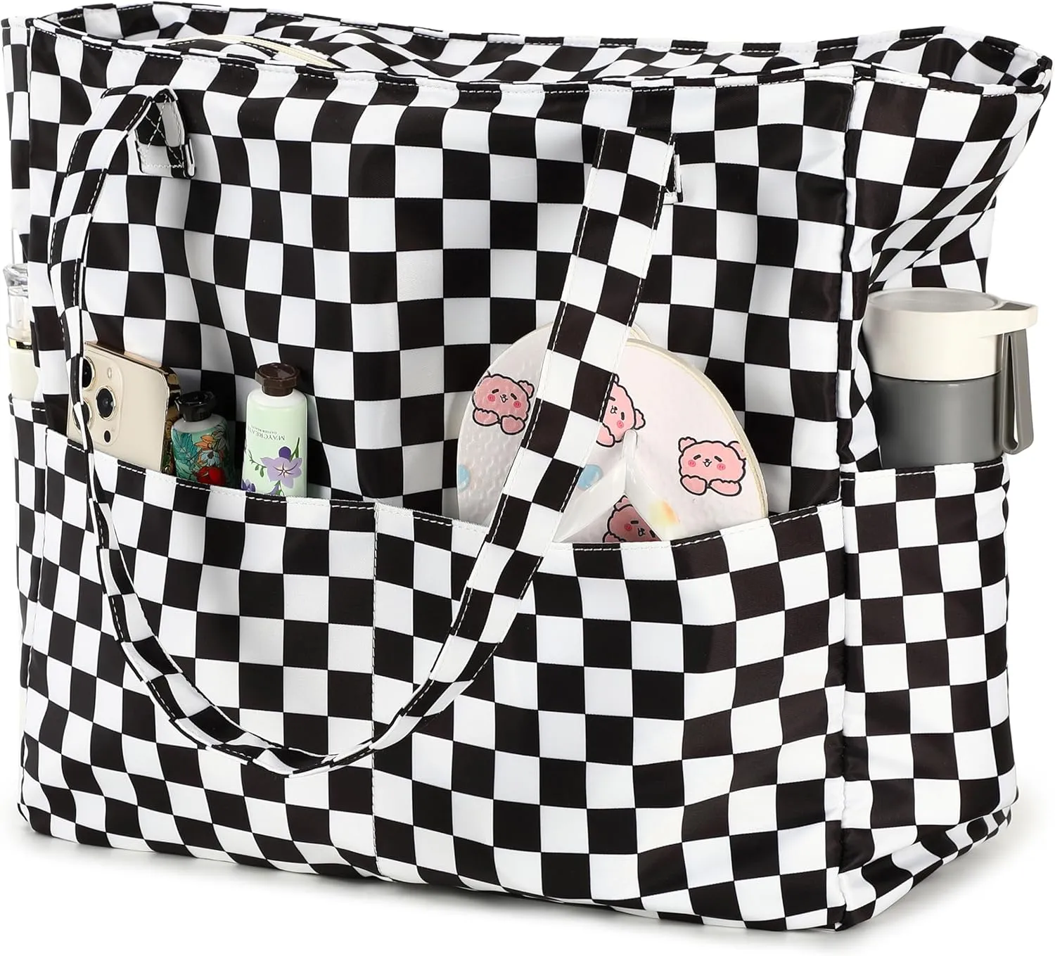 Waterproof Beach Tote Pool Bags for Women Ladies Extra Large Gym Tote Carry On Bag With Wet Compartment for Weekender Travel