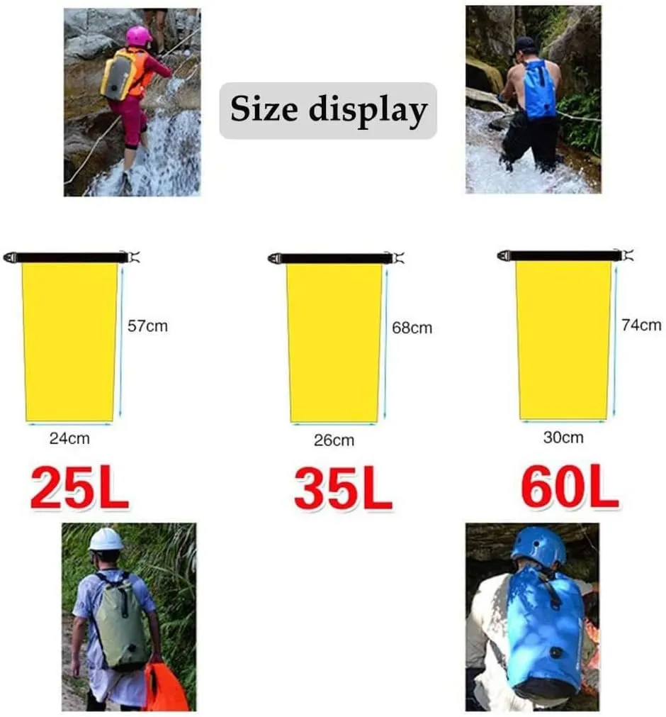 Waterproof Dry Bag Backpack 23L 35L 60L, Portable Dry Storage Bag For Water Sports - Fishing, Boating, Kayaking,Camping, Surfing, Rafting Gifts For Men And Women-green-25L