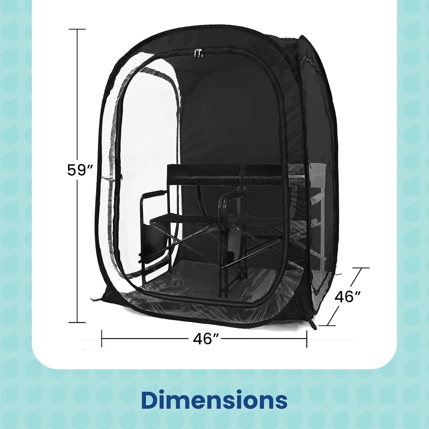 WeatherPod® The Original Shark Tank MyPod™ 1-2 Person Pop-Up Pod - Stay Warm, Dry, and Out of The Sun - Weather Pod for Sports, Rain, or Wind