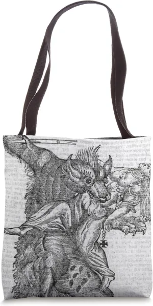 Werewolf Attacking and Eating a Villager Tote Bag