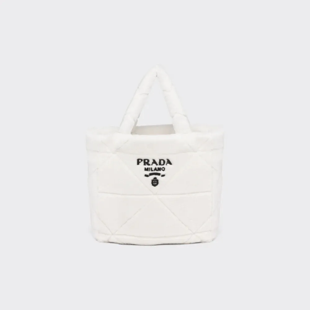 White Quilted Shearling Tote Bag - Leather Women's Handbag - Pursefits