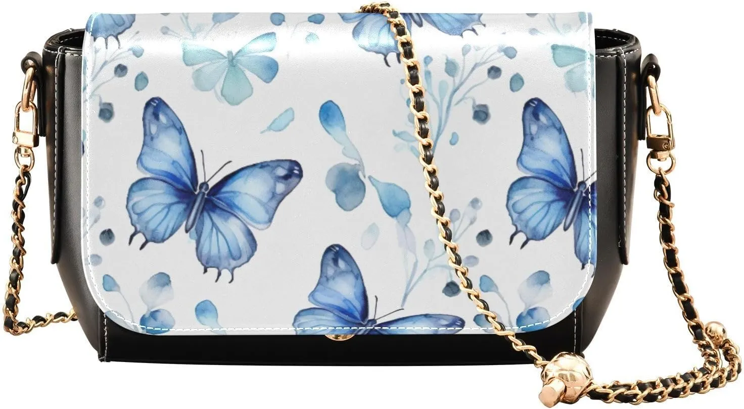 Wolf Colourful with Stars and Trees Women Crossbody Shoulder Bag, Leather Bags for Women Trendy