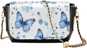 Wolf Colourful with Stars and Trees Women Crossbody Shoulder Bag, Leather Bags for Women Trendy