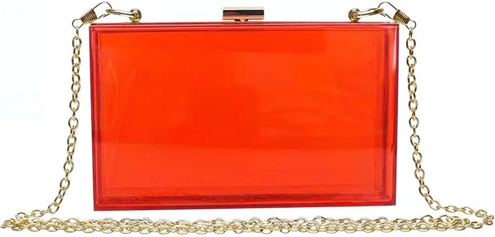 Women Clear Purse, Acrylic Evening Clutch Bag, Women Clear Purse Bag,Transparent Crossbody Shoulder Handle Handbag