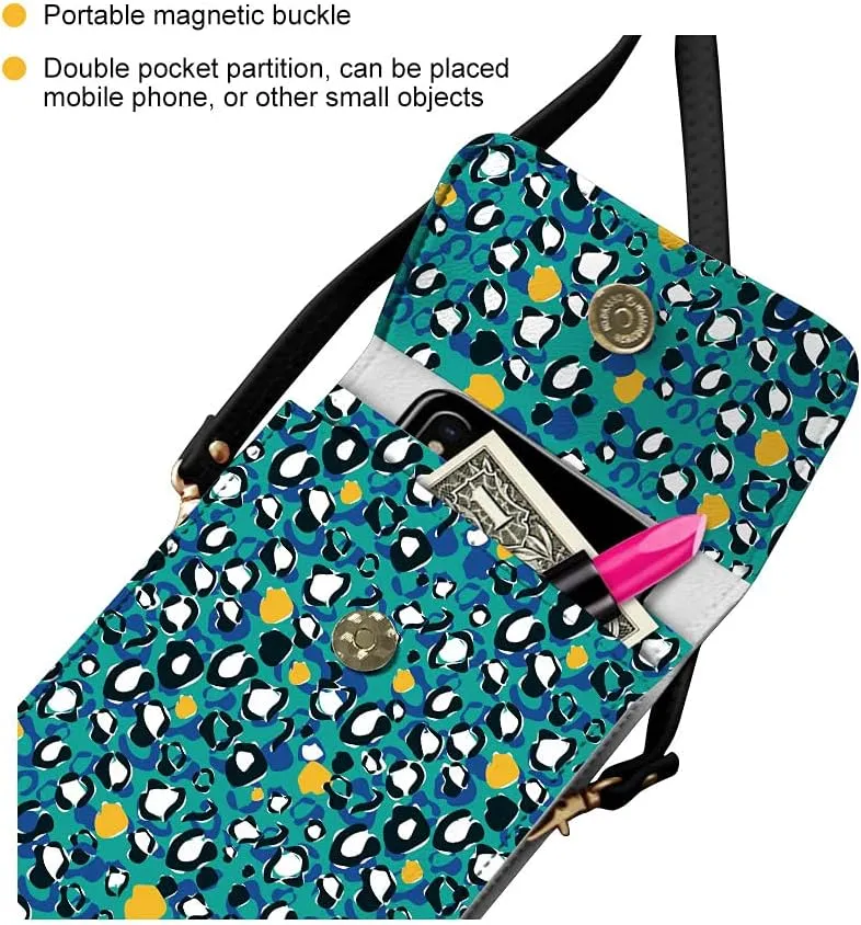 Women Crossbody Phone bag Change Purse with Clear Winder PU Leather Cellphone Pouch for Thanksgiving