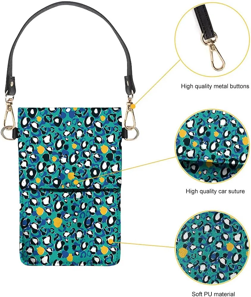 Women Crossbody Phone bag Change Purse with Clear Winder PU Leather Cellphone Pouch for Thanksgiving
