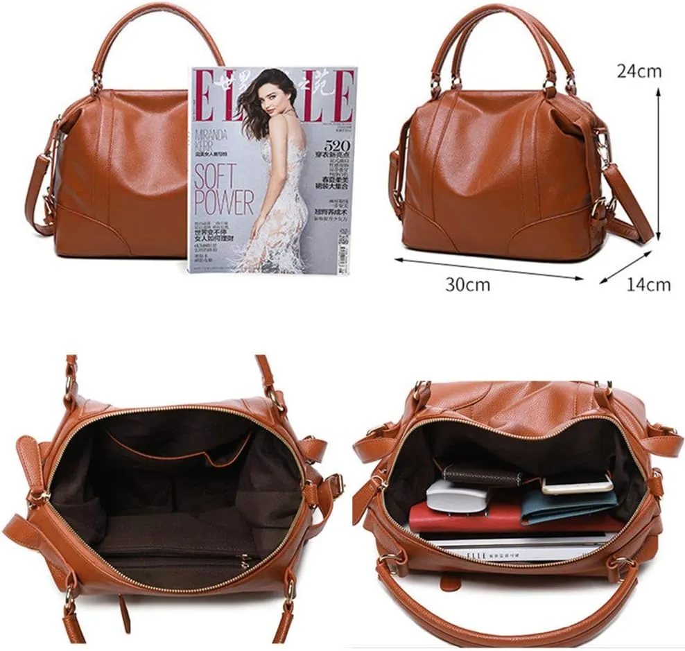 Women Fashion Handbag Hobo Purse PU Leather Shoulder Crossbody Satchel Pillow Bag for Work Shopping Travel