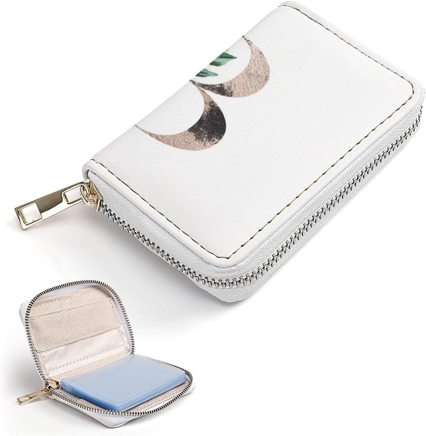 Women Leather wallet, Zipper Clutch Pouch Handbag Card Holder Coin Purse
