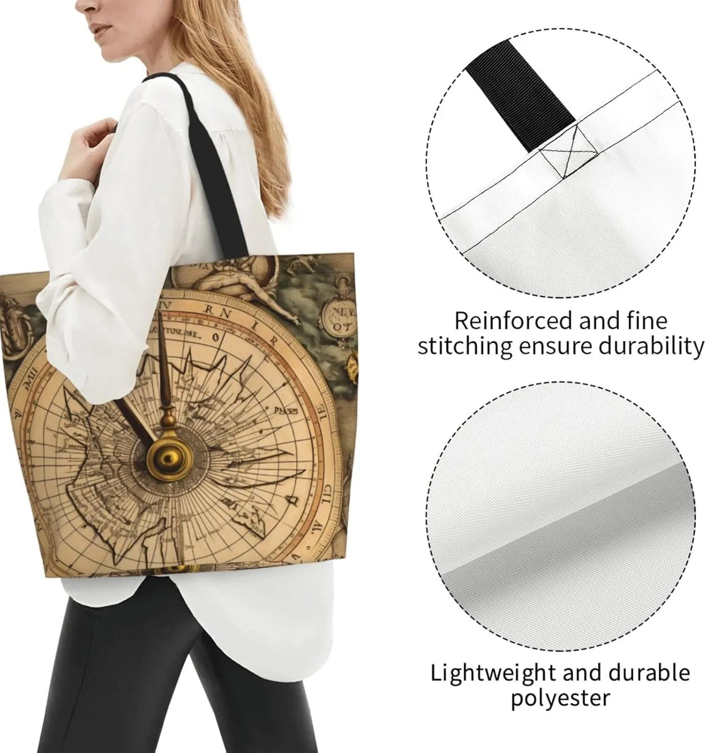 Women Printed Cross Body Bag Many Foxes Casual Handbag Shopping Bag