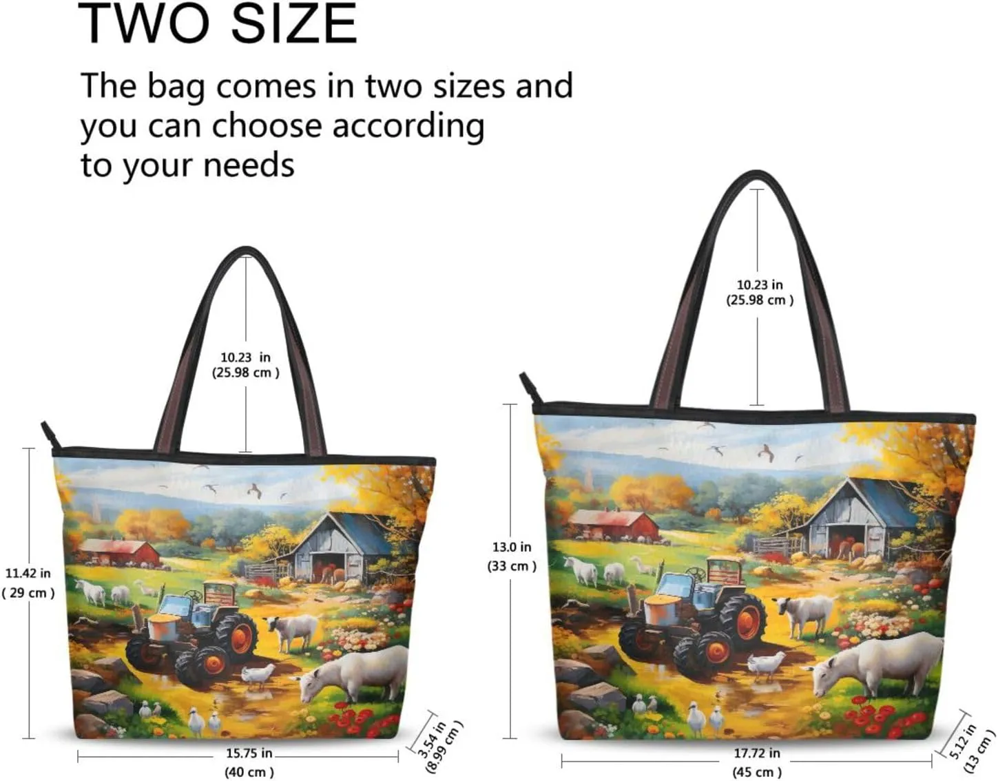 Women Tote Bags Farmhouse Ox Top Handle Satchel Handbags Shoulder Bag for Shopping 20853131
