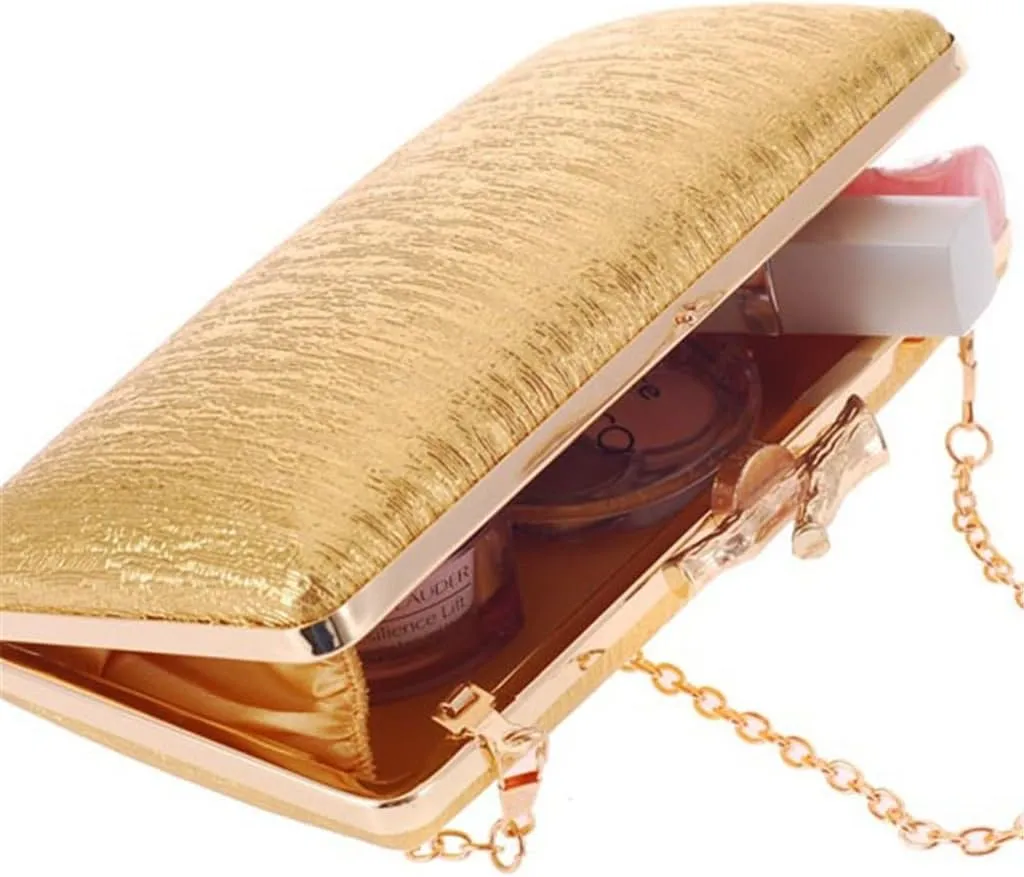 Women's Bag Banquet Bag Europe and The United States Dinner Party Bag bark Grain Branch Handbag Bag Clutch Bag(E)