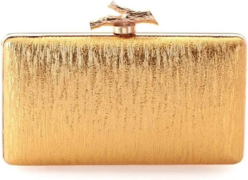 Women's Bag Banquet Bag Europe and The United States Dinner Party Bag bark Grain Branch Handbag Bag Clutch Bag(E)