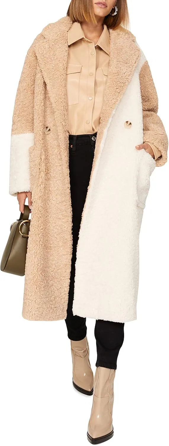 Women's Colorblock Sherpa Coat