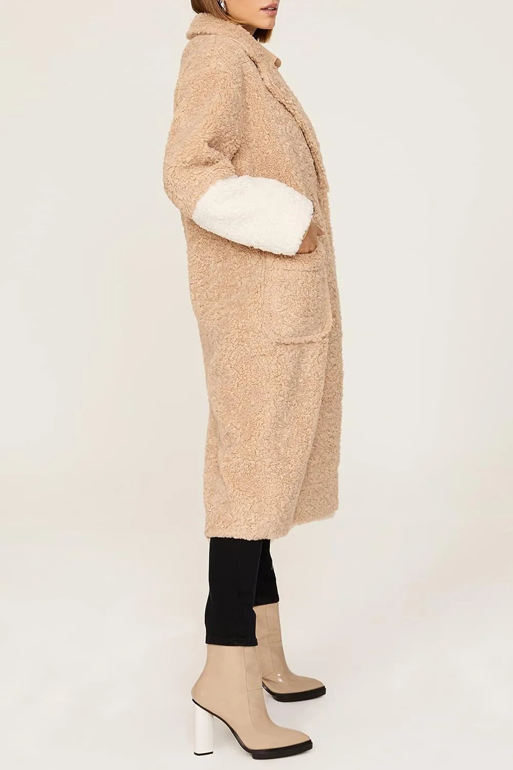 Women's Colorblock Sherpa Coat