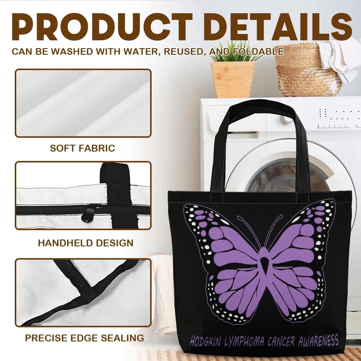 Women's Men Large Kitchen Reusable Grocery Bags Shoulder Bags With Zipper Beach Shopping Bag for Outdoors