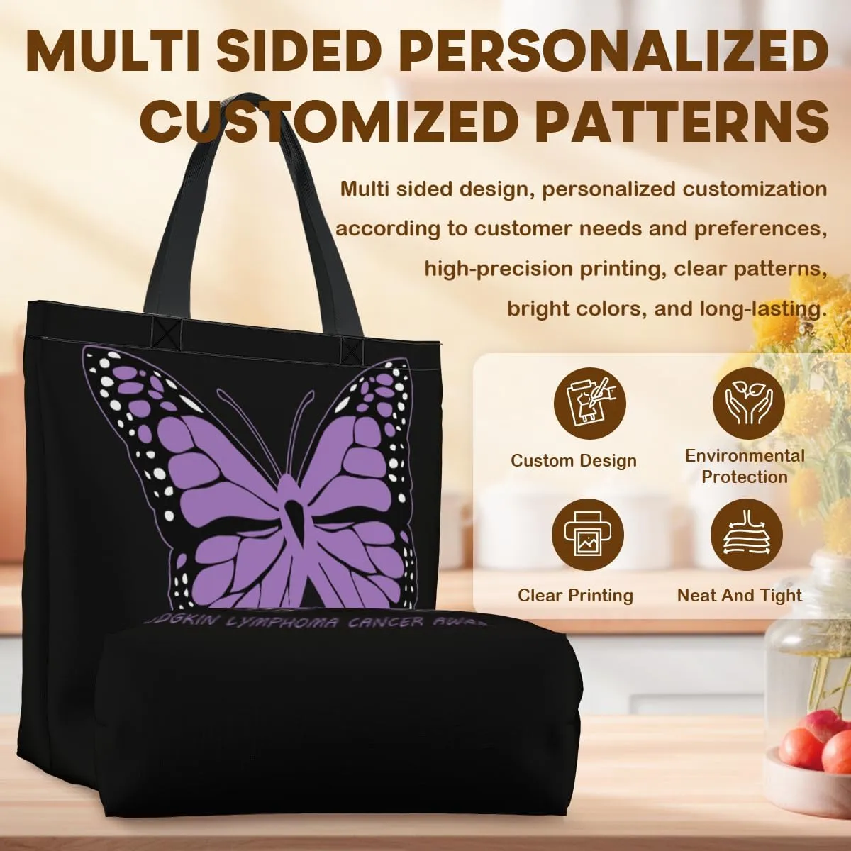 Women's Men Large Kitchen Reusable Grocery Bags Shoulder Bags With Zipper Beach Shopping Bag for Outdoors