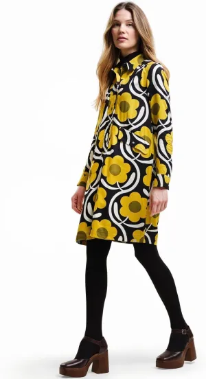 Womens Orla Kiely Printed Button Down Midi Dress - Apple Blossom - 14
