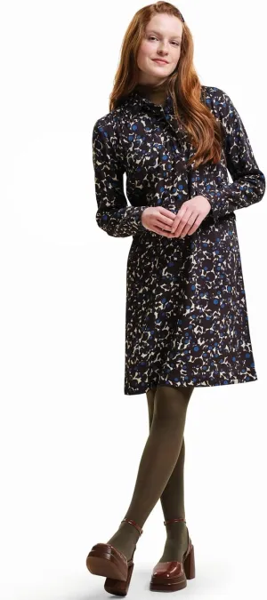 Womens Orla Kiely Printed Button Down Midi Dress - Berry Blue - 14