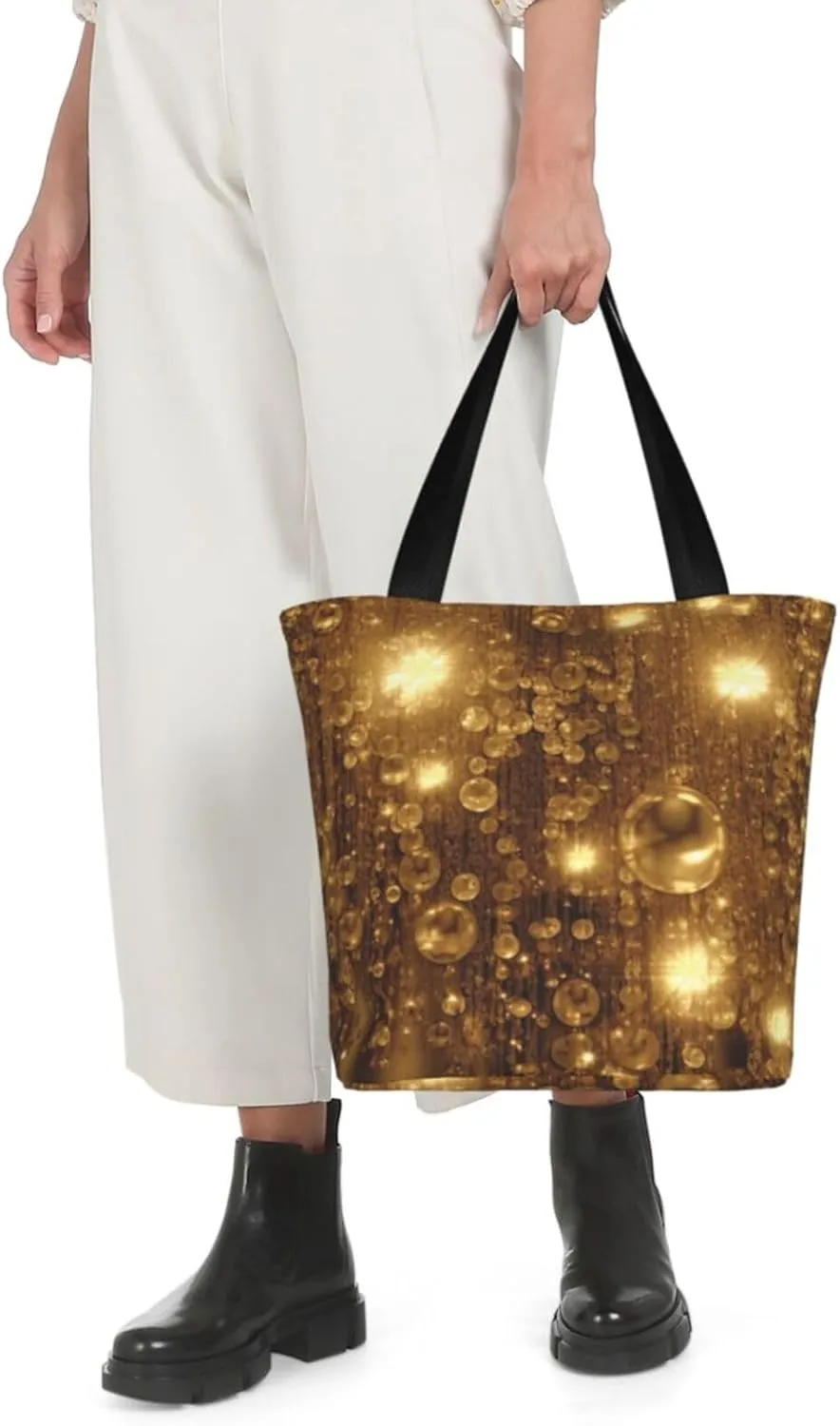 Women's Shoulder Bag with Karate Boy Vector Changeable Belt Color Printed Handbag Tote Bag Shopping Bags