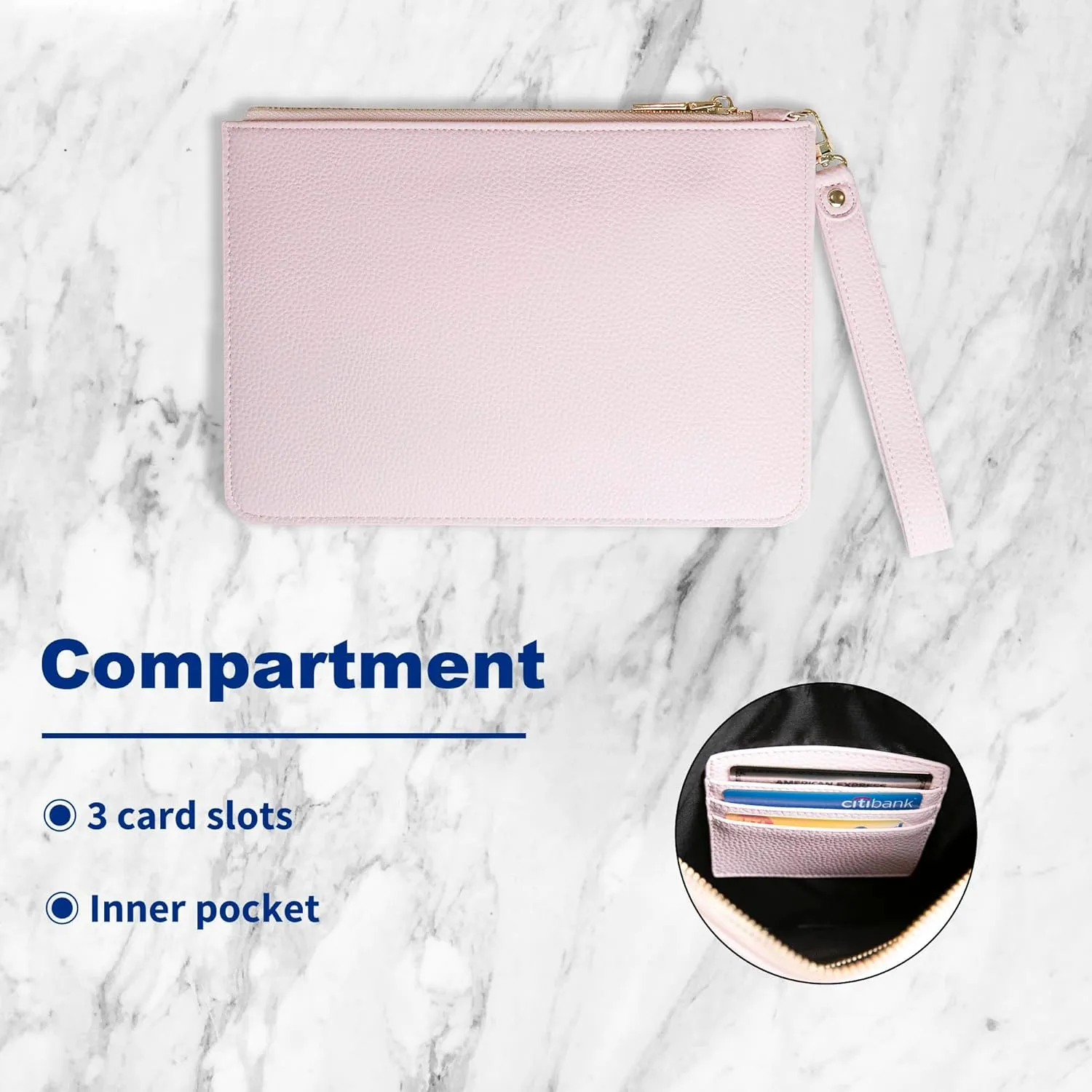 Women's Wristlet Handbag, Clutch Purse, Wristlet Wallet, Travel Organizer, Organizer Clutch, Wristlet Clutch