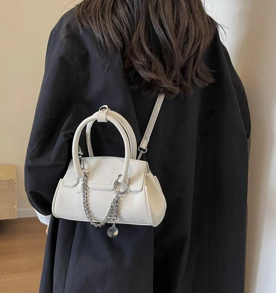 Women's Y2K Style Small Crossbody Shoulder PU Leather Clutch Purse Satchel Hobo Handbag