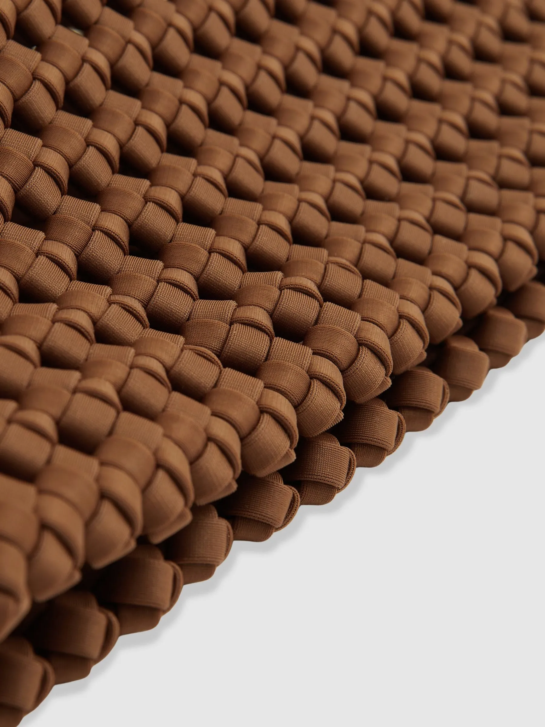 Woven Clutch Bag in Tan
