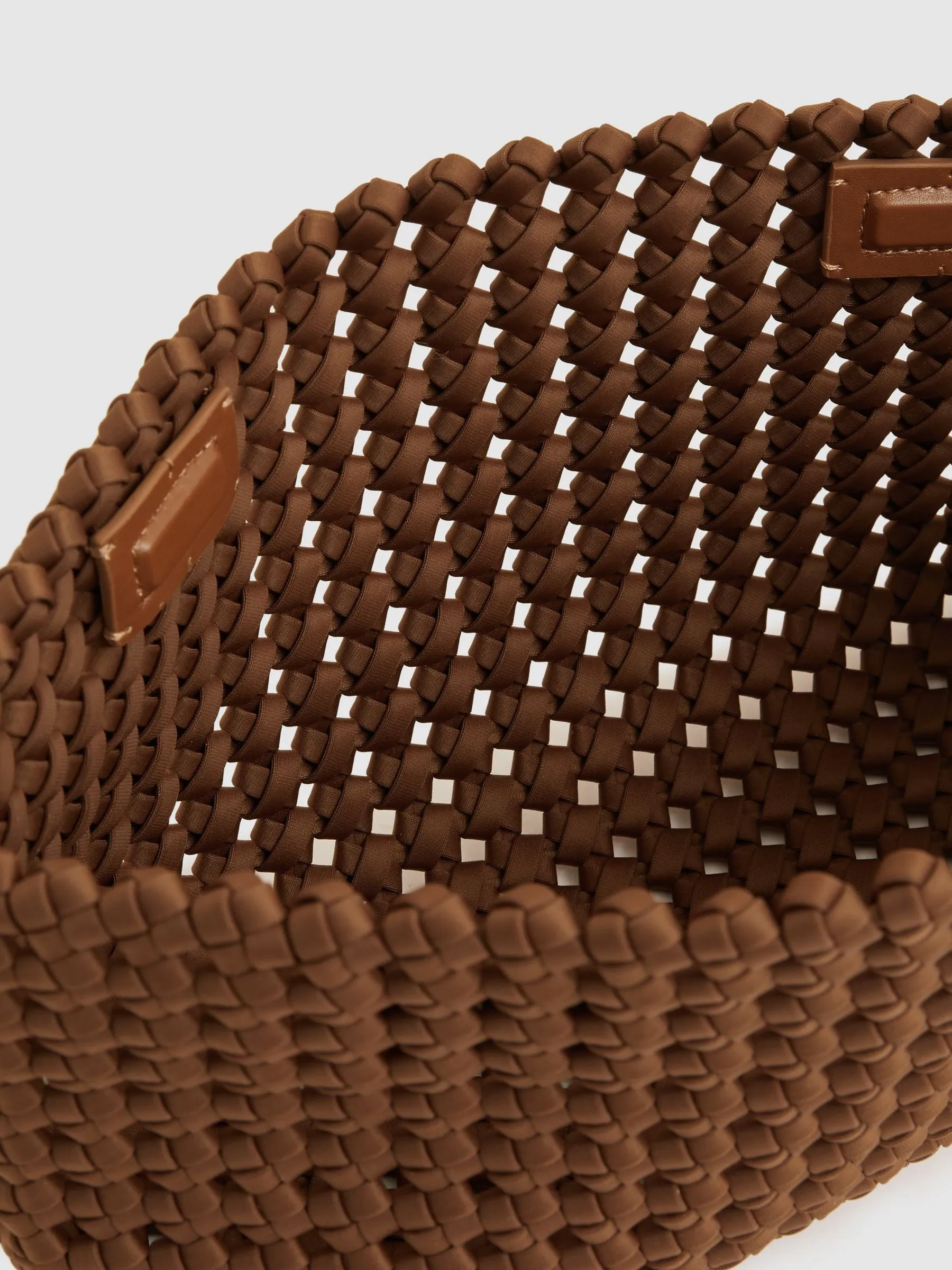 Woven Clutch Bag in Tan
