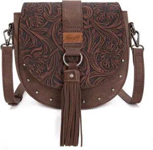Wrangler Crossbody Bag Western Flap Purse for Women Travel