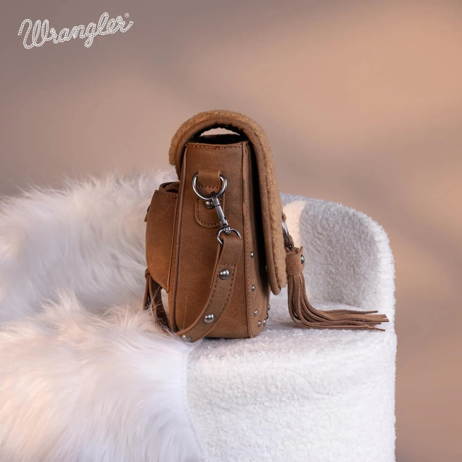 Wrangler Crossbody Bag Western Flap Purse for Women Travel