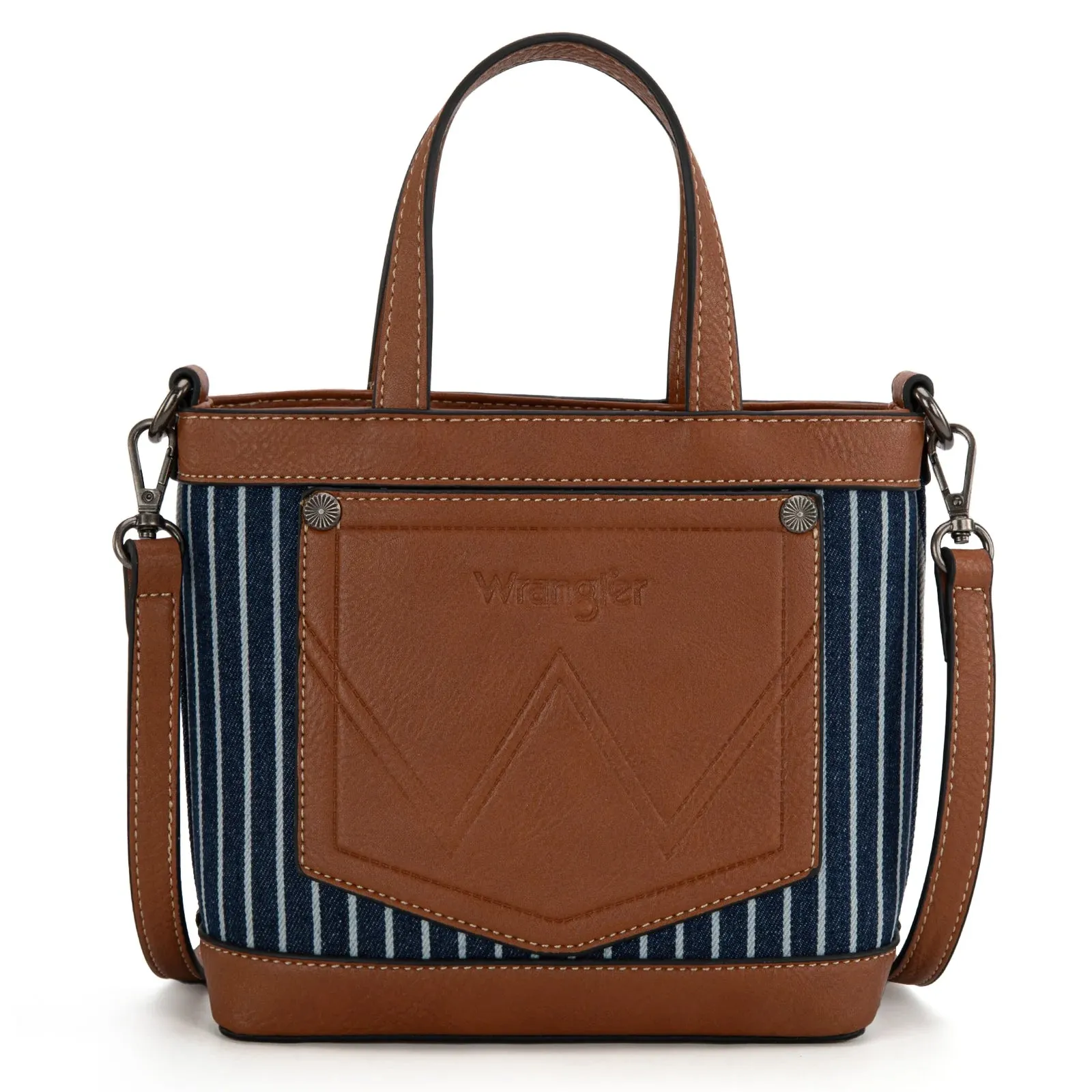 Wrangler Navy Canvas Mini Top Handle Tote/Crossbody - WG142-2005NY