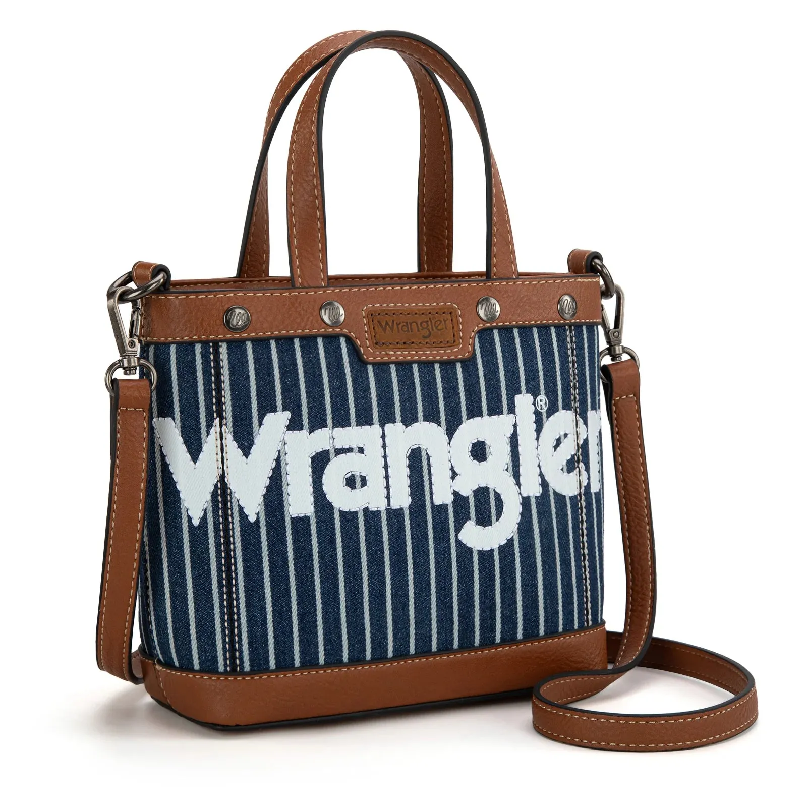Wrangler Navy Canvas Mini Top Handle Tote/Crossbody - WG142-2005NY