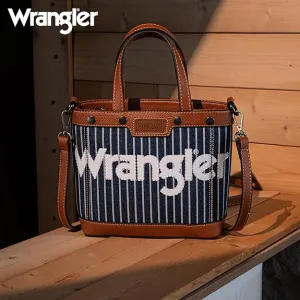 Wrangler Navy Canvas Mini Top Handle Tote/Crossbody - WG142-2005NY