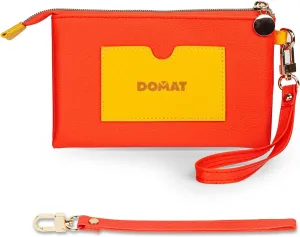 Wristlet Clutch Purse for Girls,Cute Small Pouch Bag,Clutch wallet,Wrist lanyard for keys or charms. (Deep sea blue)