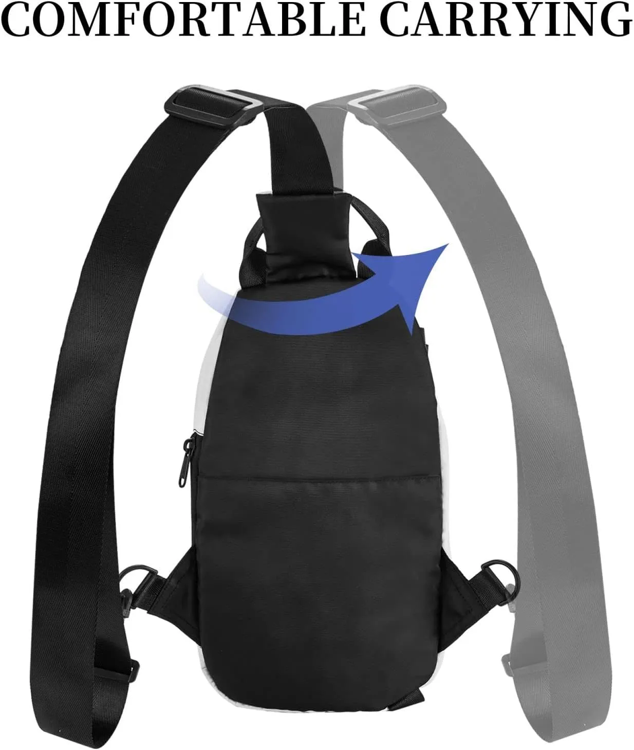 WURTON Rural Honey Bees Flowers Print Crossbody Backpack Cross Pack Lightweight Sling Bag Travel, Hiking