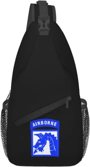 XVIII Airborne Corps CSIB Crossbody Bags For Women Men Chest Backpack Gym Shoulder Bag Travel Outdoor Sports Casual Crossbody Bags