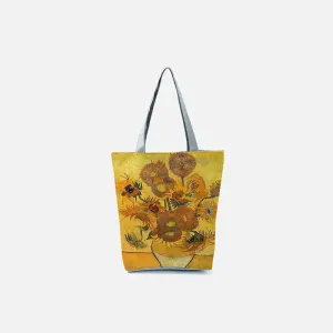 Y2K Retro Yellow Floral Tote Bag for Stylish Outfits