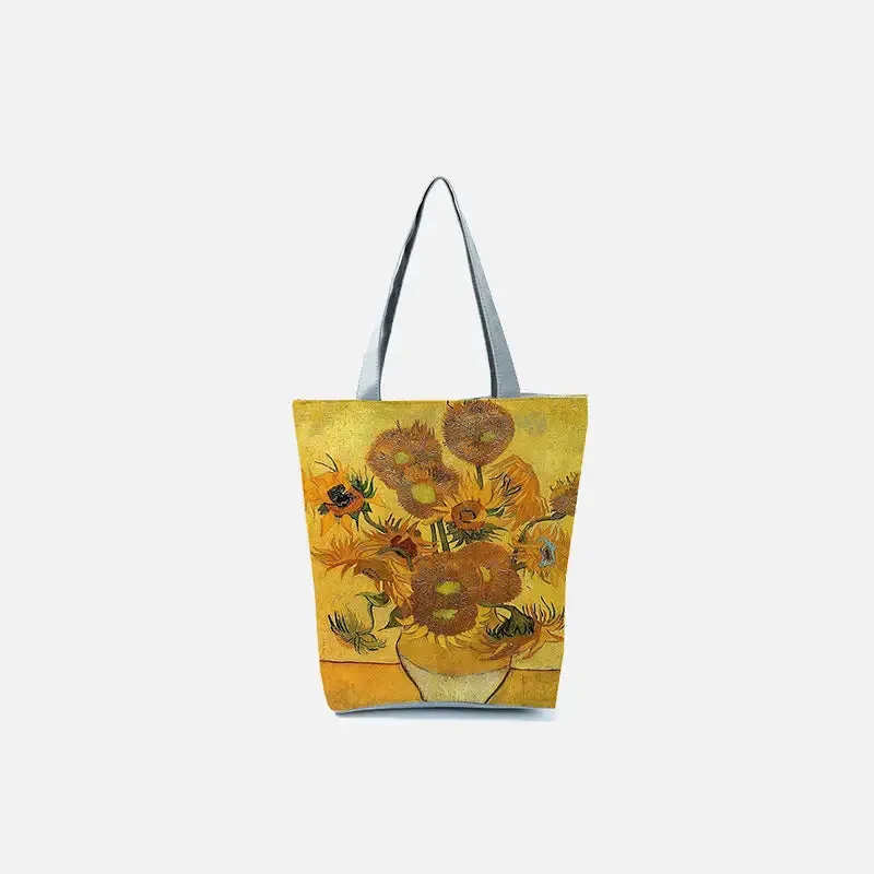 Y2K Retro Yellow Floral Tote Bag for Stylish Outfits