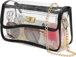 YGR Clear Bag Stadium Event Concert Approved, Transparent Clear Crossbody Purse Shoulder Bag for Women
