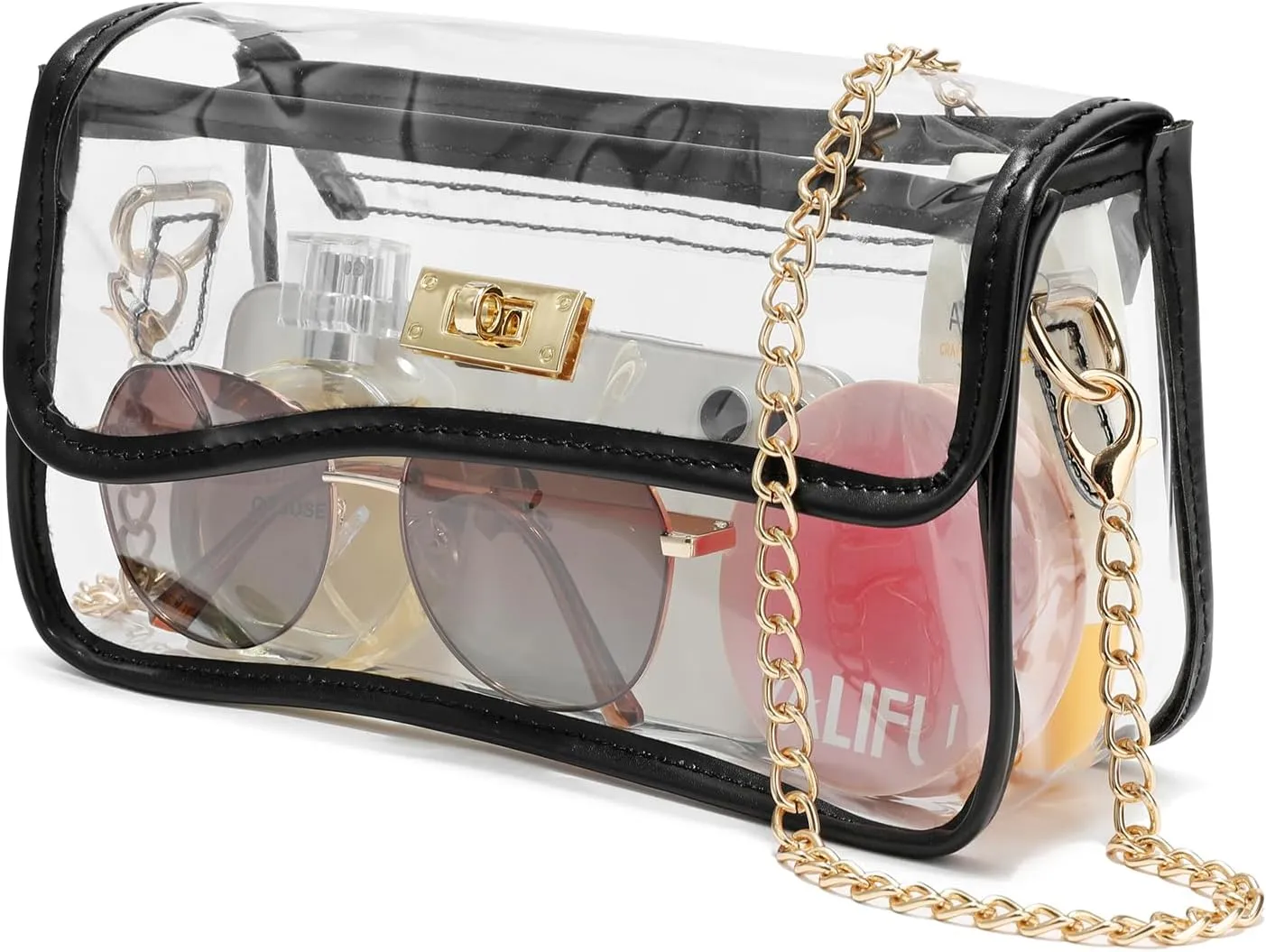 YGR Clear Bag Stadium Event Concert Approved, Transparent Clear Crossbody Purse Shoulder Bag for Women